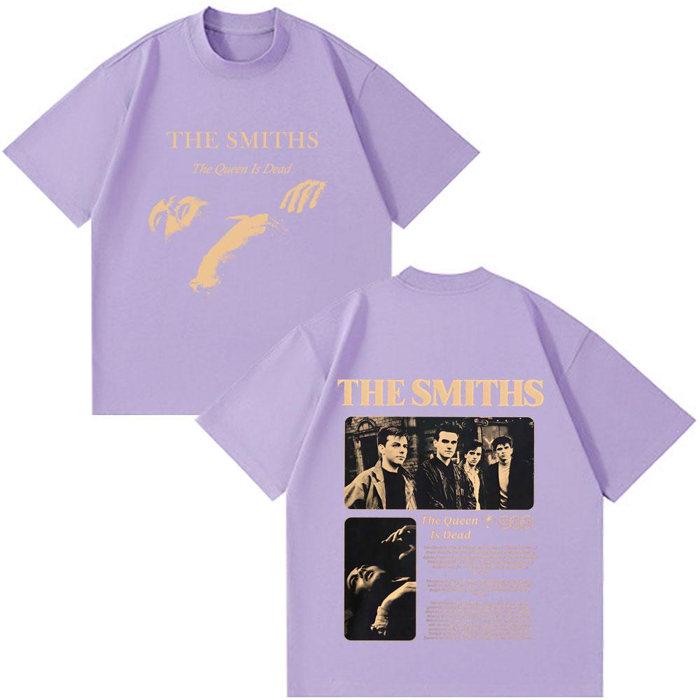 The Smiths The Queen Is Dead Plus Size T-shirts with Short Sleeves 1980's Indie Morrissey T-shirt Men's Vintage Rock Band Tide
