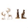 European Reindeer Cat Statues Collectable Craft Sculpture Decorative Figurines Bookends Book Shelf
