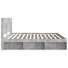 Bed Frame with Storage Space and Headboard Concrete Grey 180 x 200 cm