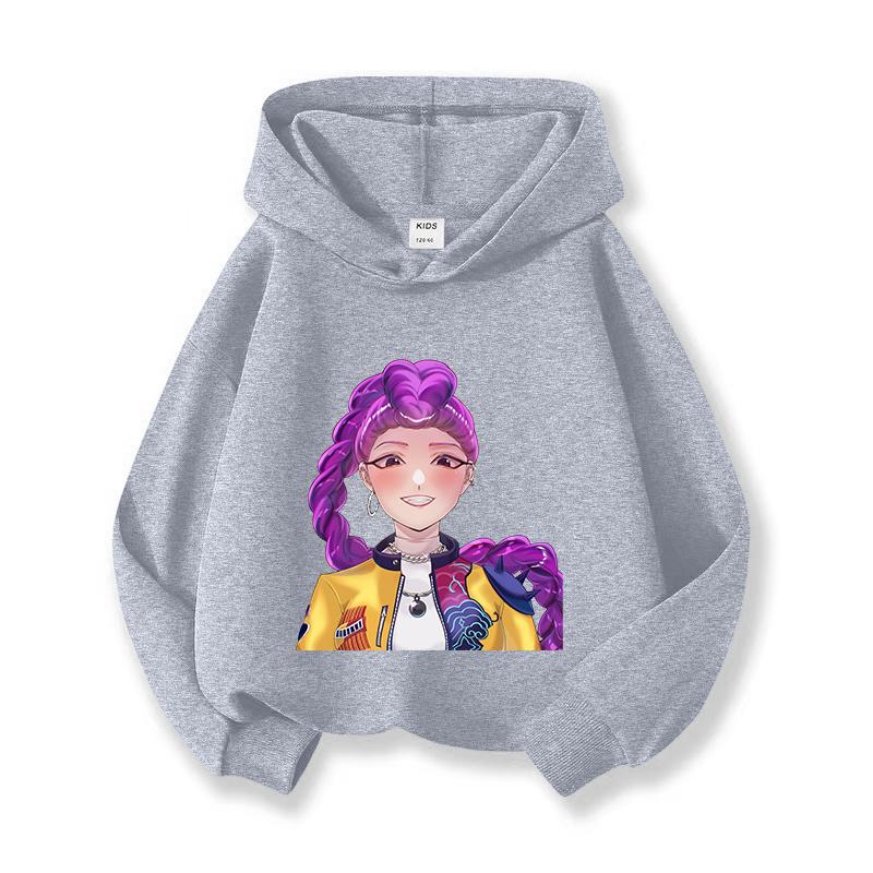 Fall and Winter Kpop Demon Hunter Children's Harajuku Sweatshirt Cute Kpop Demon Hunter Tiger Top Harajuku Boys and Girls