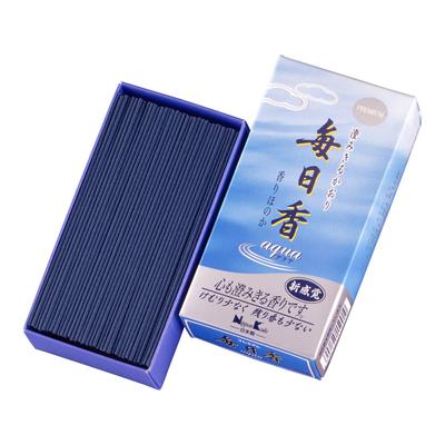Premium Mainichi-Räucherstäbchen, Aqua Rose, verpackt, 120 g, Nihon Kodo, hergestellt in Japan, geringe Rauchentwicklung, ca.