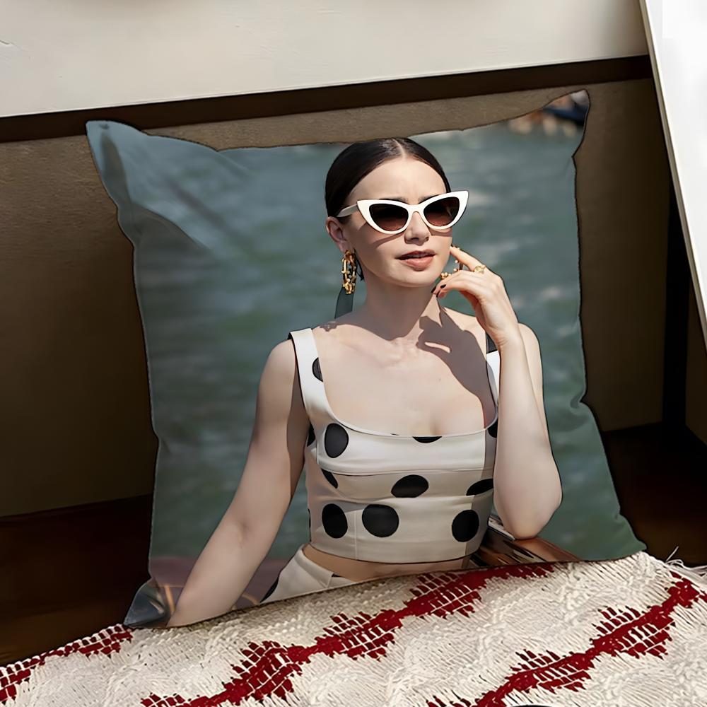 Movie EEmily in PParisS Cushion Cover Reversible Soft Durable Pillow Cover Home Car MultiScene Use for Daily Comfort