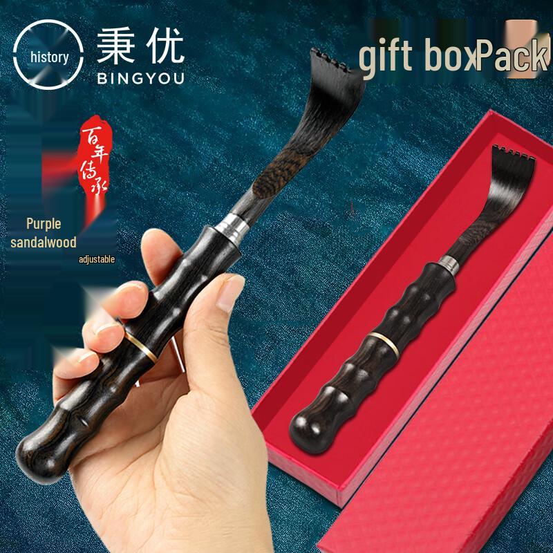 Телескопический скребок для спины из венге