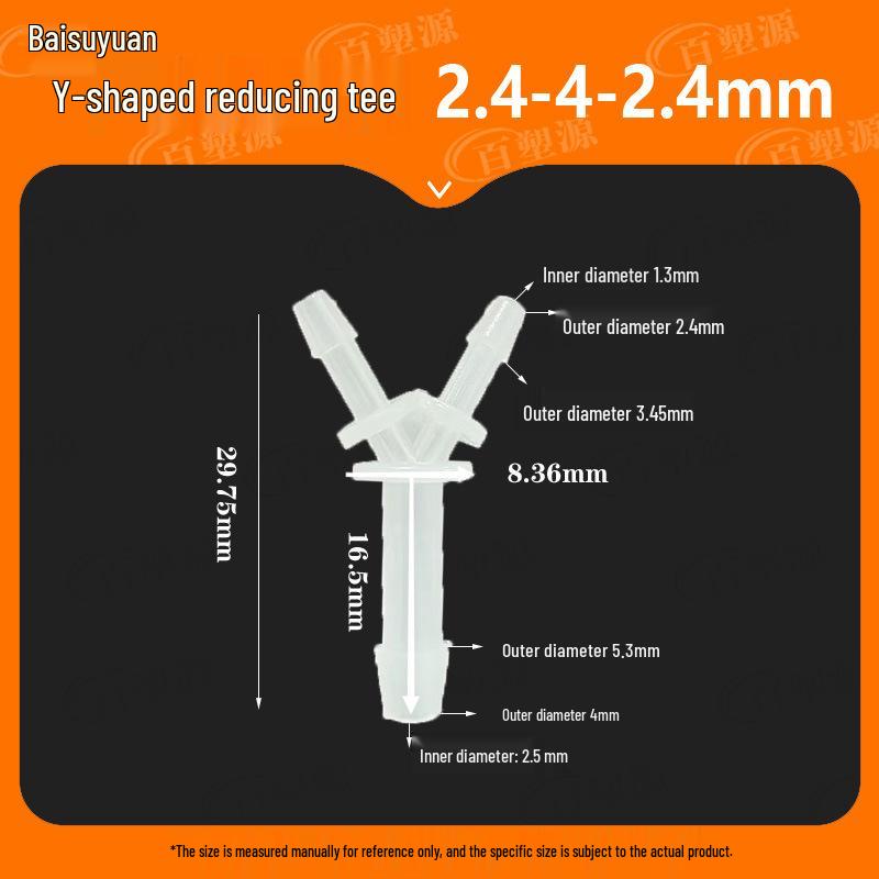 Y-Type Tee Barb Hose Connector for Water and Oxygen