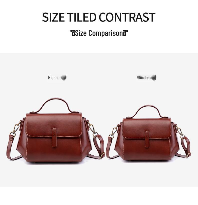 Women's Stylish Genuine Leather Crocodile Pattern Cowhide Shoulder & Crossbody Bag - 2025 Fashionable Versatile Handbag