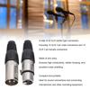 Akozon 20 Pieces 3-Pin XLR Solder Type Connectors Zinc Alloy Silver Microphone Sound Cable Plugs Ultra-Low Noise Suitable for Sound Setups