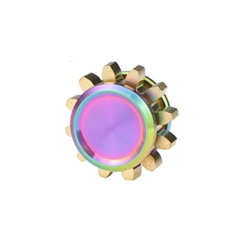Copper Gear Metal Spinner Toy Small Fidget Toy Solid Metal Brass Gear Mini Steel Bearing for Adults Copper Gear Design Boredom Killing Time Toys
