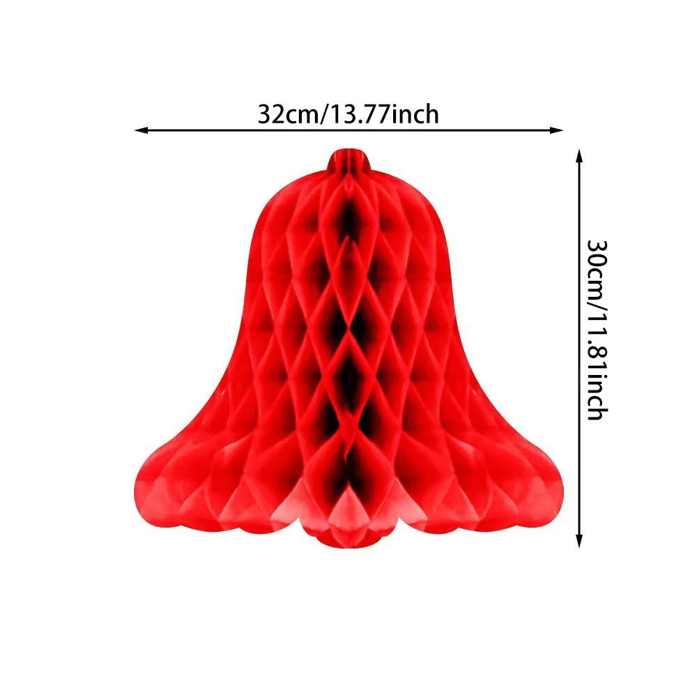 Runtow 5pcs Christmas Tree Honeycomb Ball Pendant Merry Christmas Decor for Home , 2025 Navidad Xmas Gifts ,New Year 2026