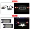 For BMW 1/3/5 Series E82/E90/E39/E60/F10 12V 6500K 2Pcs/Set 18 LED Lamp Tail Light Car License Number Plate Lights