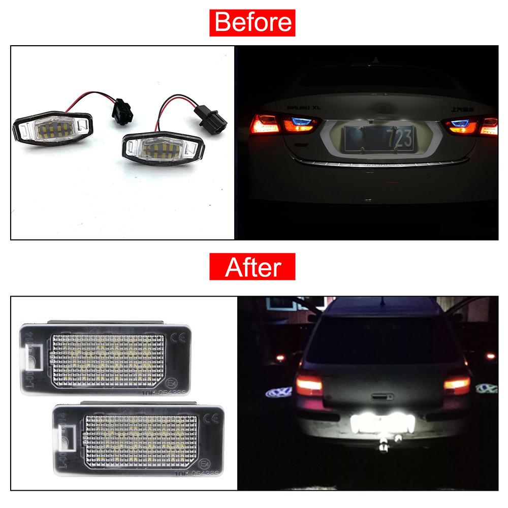 Pentru BMW Seria 1/3/5 E82/E90/E39/E60/F10 12V 6500K 2 buc/set 18 LED Lampă Lumină Spate Lumini Plăcuță Număr Mașină