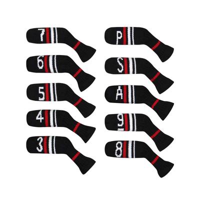 Scott Edward 10er Pack Golfschlägerkopf Niedliche Socke Langlebiger Golfschlägerkopf Schwarze Abdeckungen, Form, Waschbar, Schoner,
