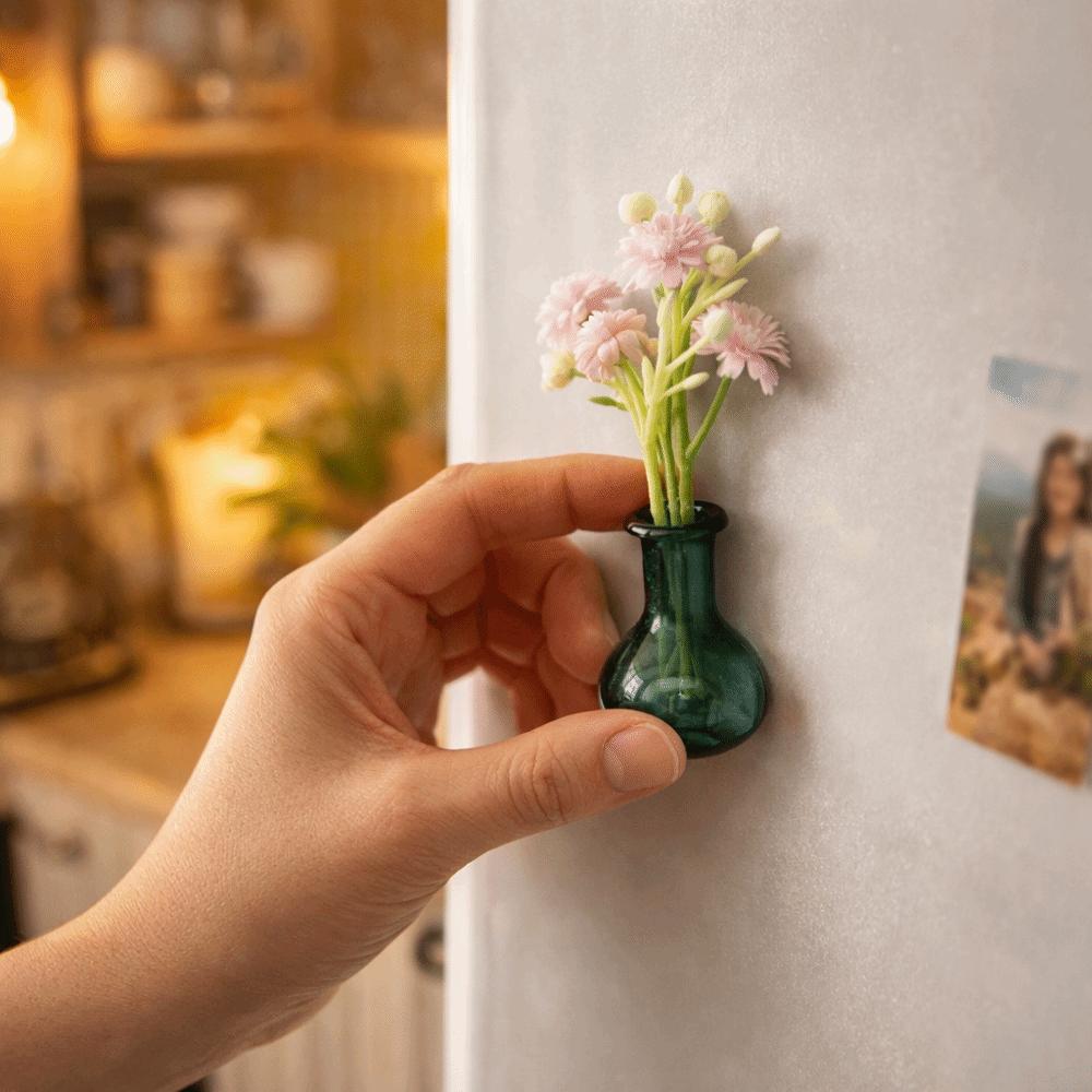 Exquisite Mini Vase Magnets 3D Refrigerator Magnets Cute Magnetic Vase Sticker  Home