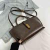 High-grade PU Leather Tote Bag For Women's 2025 Autumn Winter New Single Shoulder Bags Retro Versatile Solid Color Handbag