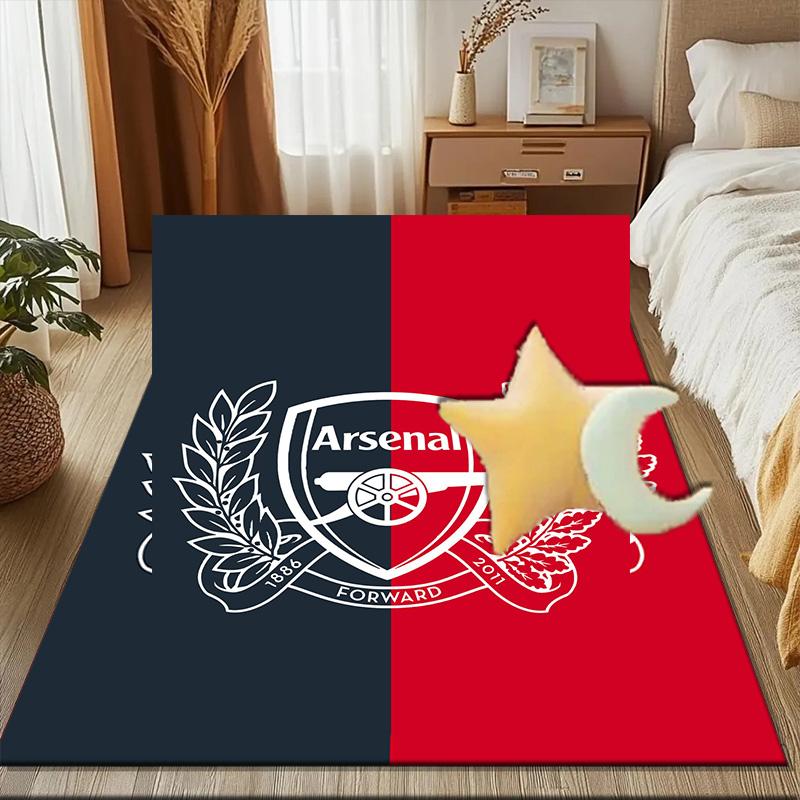 Arsenal Football Club Wappen Aufdruck Büro Teppich Stuhl Kissen Eingangsbereich Teppich, Teppiche für Wohnzimmer, Schlafzimmer Weihnachtsgeschenke