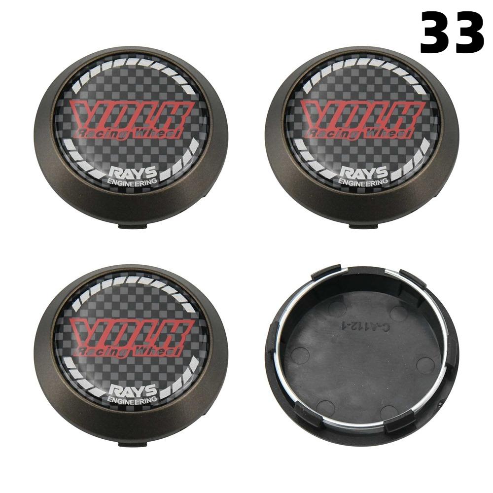 DBS3 4PCS New 64MM OD / 60MM ID Cap For Rims RAYS VOLK VR GRAM Emblem Wheel Center Cap Sport Car Logo Wheel Cover Hub caps
