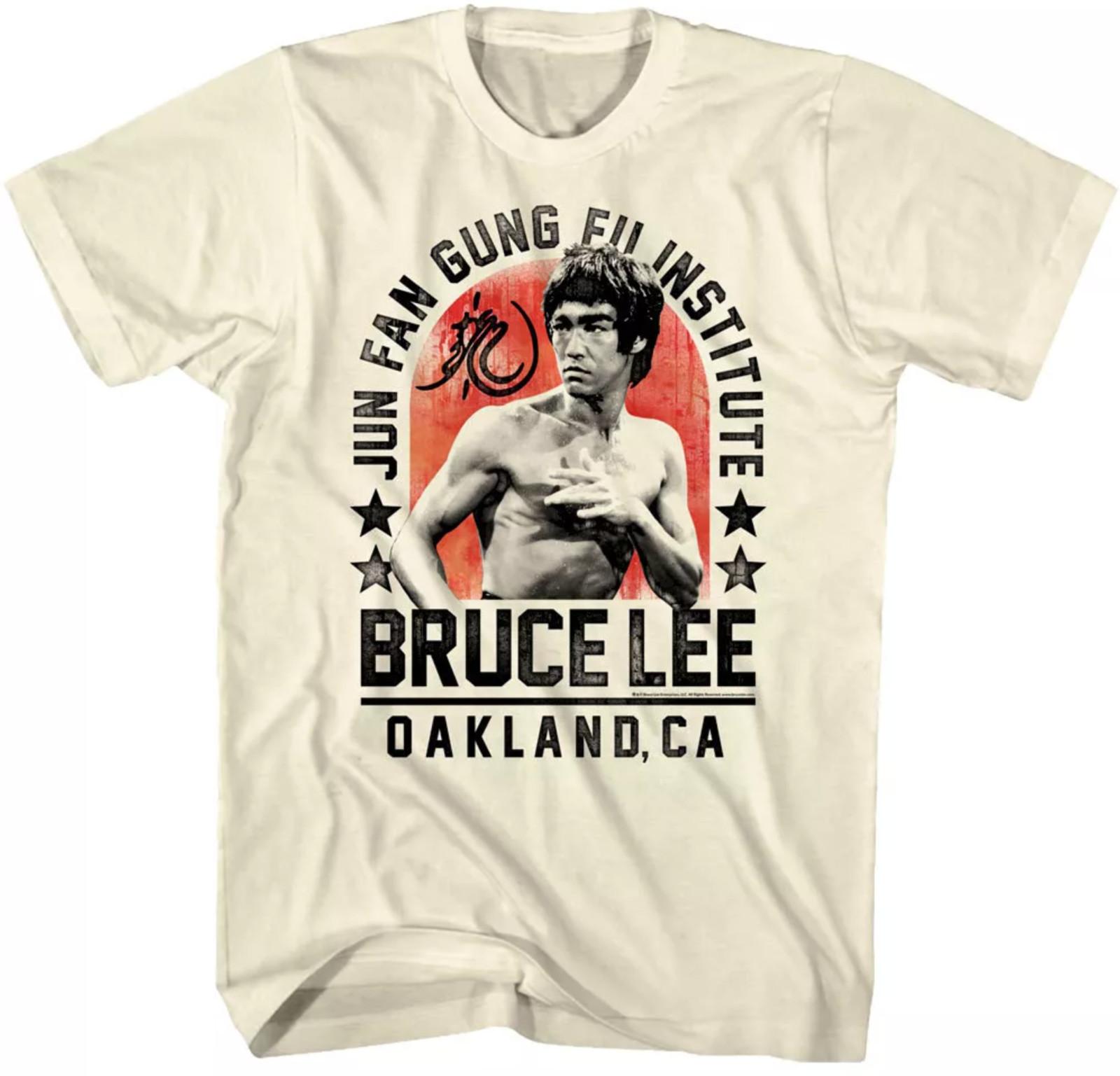 Bruce Lee Jun Fan Gung Fu Institute Oakland Mens T-shirt Ninja Legend California L