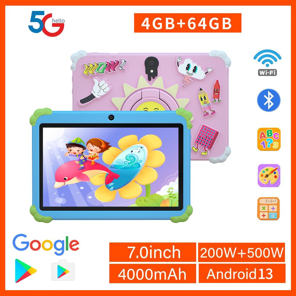 BDF 7 Inch IPS 4000mAh Tablet Computer Android 13 Syatem 4GB Ram and 64GB Rom