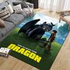 How To Train Your Dragon Hiccup & Toothless Area Rug, HTTYD Fan Cozy Carpet, Ideal Gift.chl