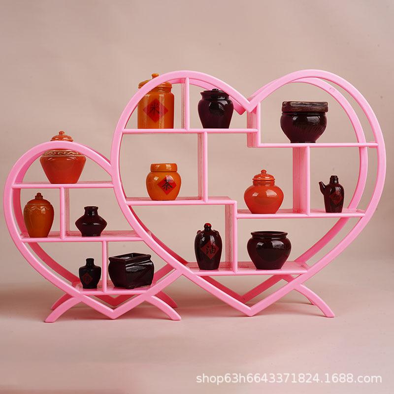 Simulation Retro Mini Bogu Frame Vase Playing House Doll House Children'S Miniature Model Ornament Toy