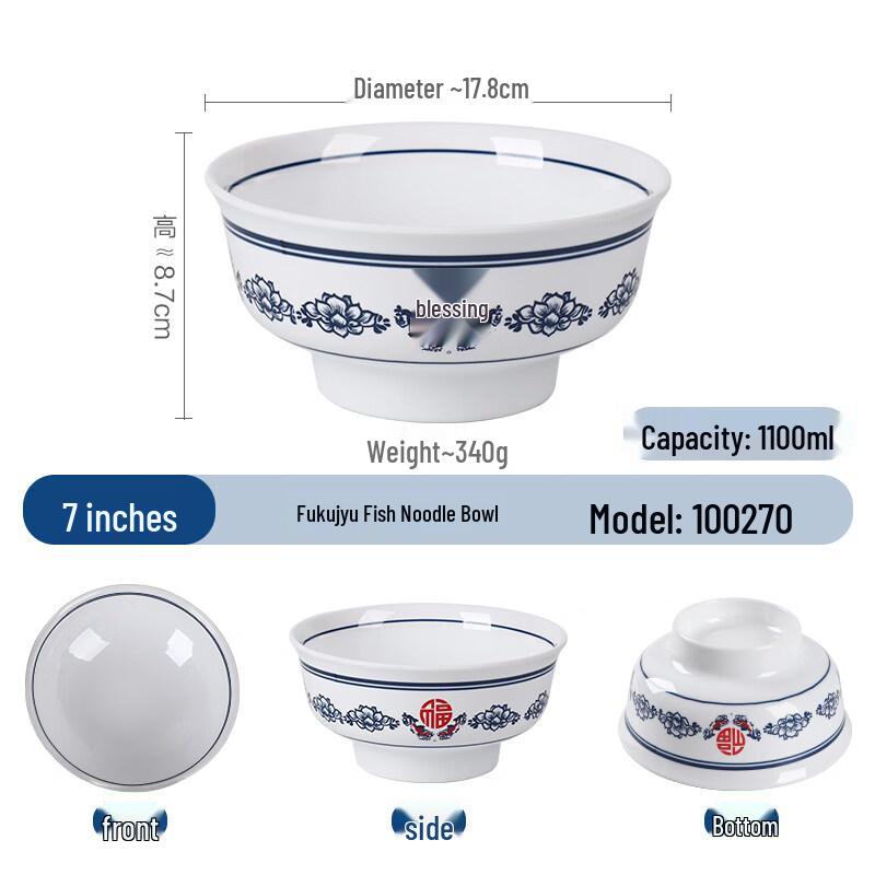 

Chinese Retro Melamine Noodle Bowl