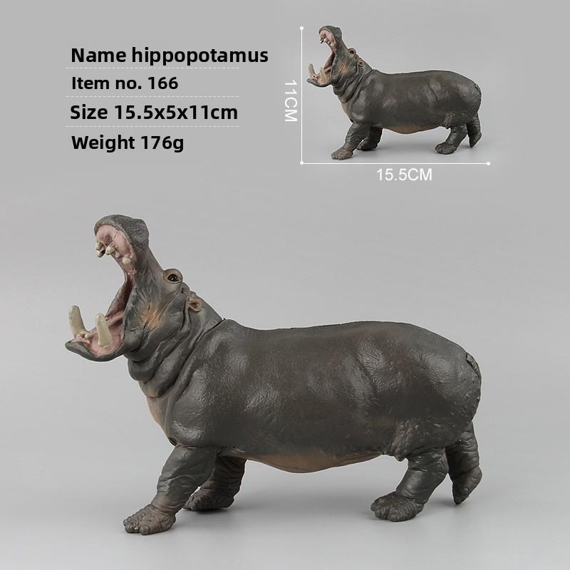 Wild Animal Pvc Hippo Model Set For Kids And Collectors