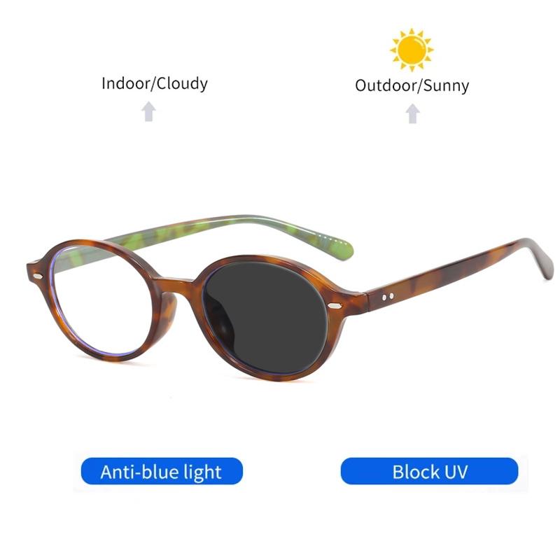Korean Retro Women Reading Glasses Anti Blue Ray Circular Frame Simple Fashionable Prescription Eyewear