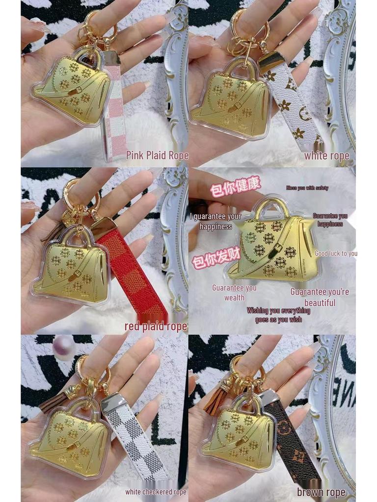 Gold-Plated Keychain & Good Luck Charm - Phone Lanyard & Car Ornament Gift for Bestie or Girlfriend