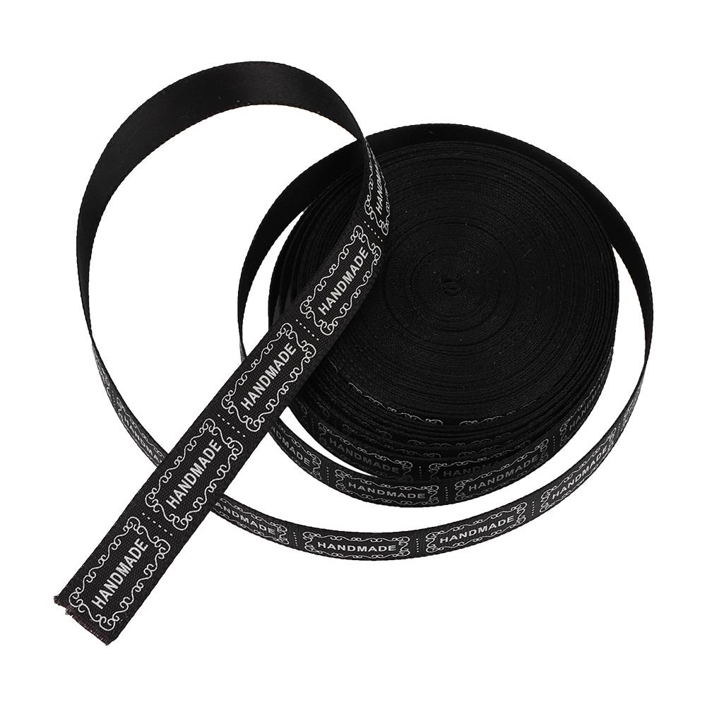 1PCS 10 Yards 1.3cm English Words Printed Ribbon Wrap Belt for Party (beige)
