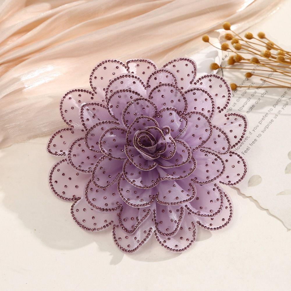 3D Large Fabric Flower Patch Multi-layered Clothes Appliques Clothing Patch  Clothes Decoration