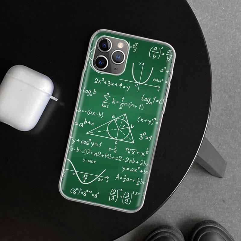 Physics Chemical Mathematics Phone Case Cover for iPhone 11 12 13 Mini 14 15 Plus 16 Pro Max 17 Air 7 8 + SE Art Customized Fund