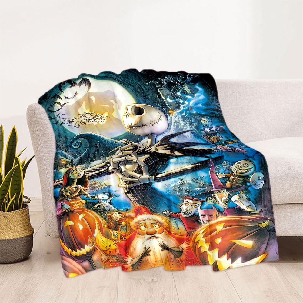 Christmas Nightmare Blanket Warmthful Decor Perfect for Seaside Livingroom Picnics for All Occasions Modern Gift for Travel Home Birthdays