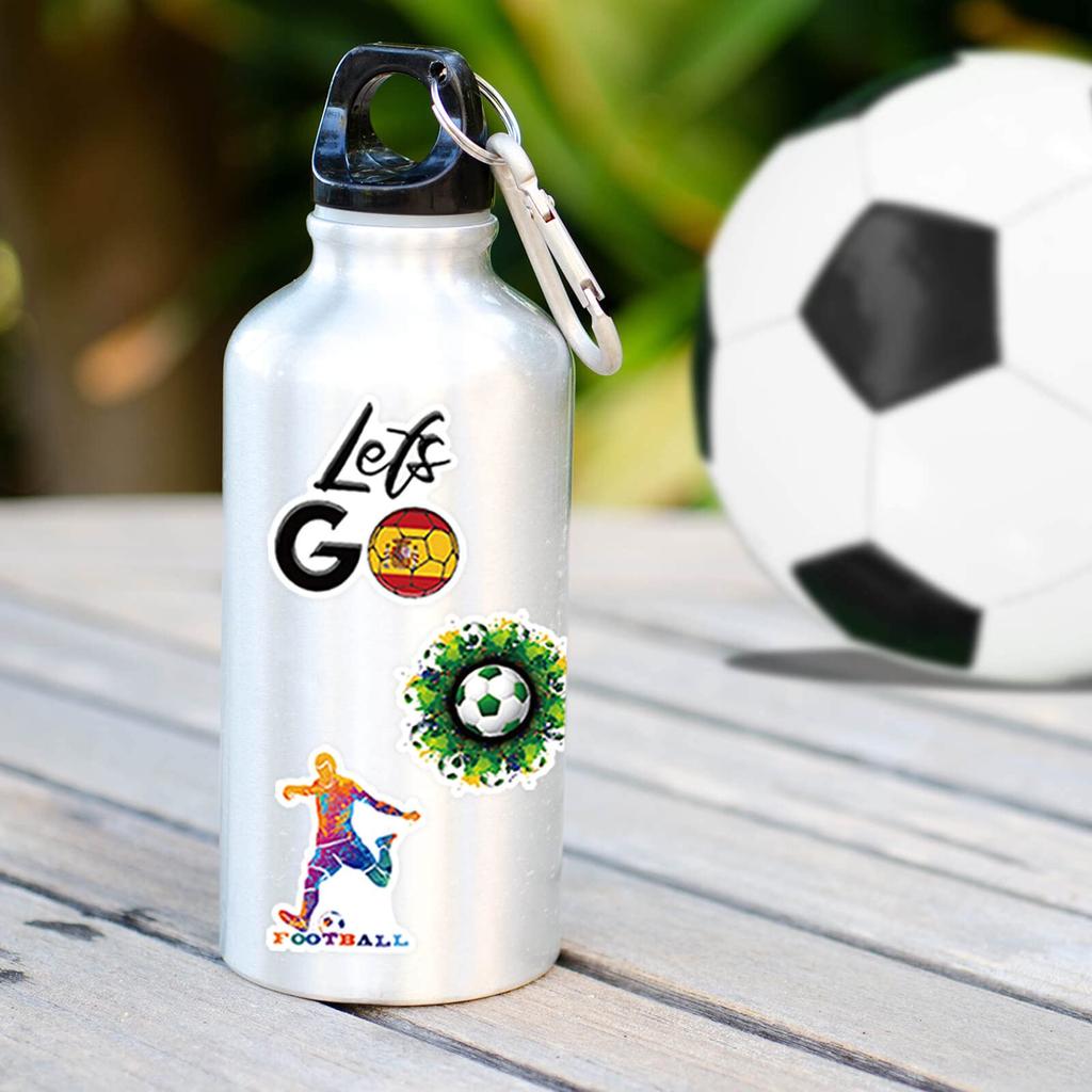 100PCS Soccer Stickers for Scrapbooking,Stickers for Water Bottles, Soccer Team Gifts for Kids Teens, Christmas Gifts for Kids