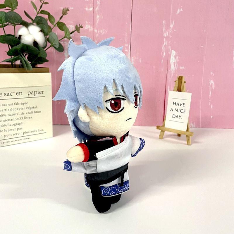 Anime Gintama Plüschtier 20cm Höhe Stofftier Weich Sakata Gintoki Plüschspielzeug Fans Geburtstag Weihnachten Geschenk