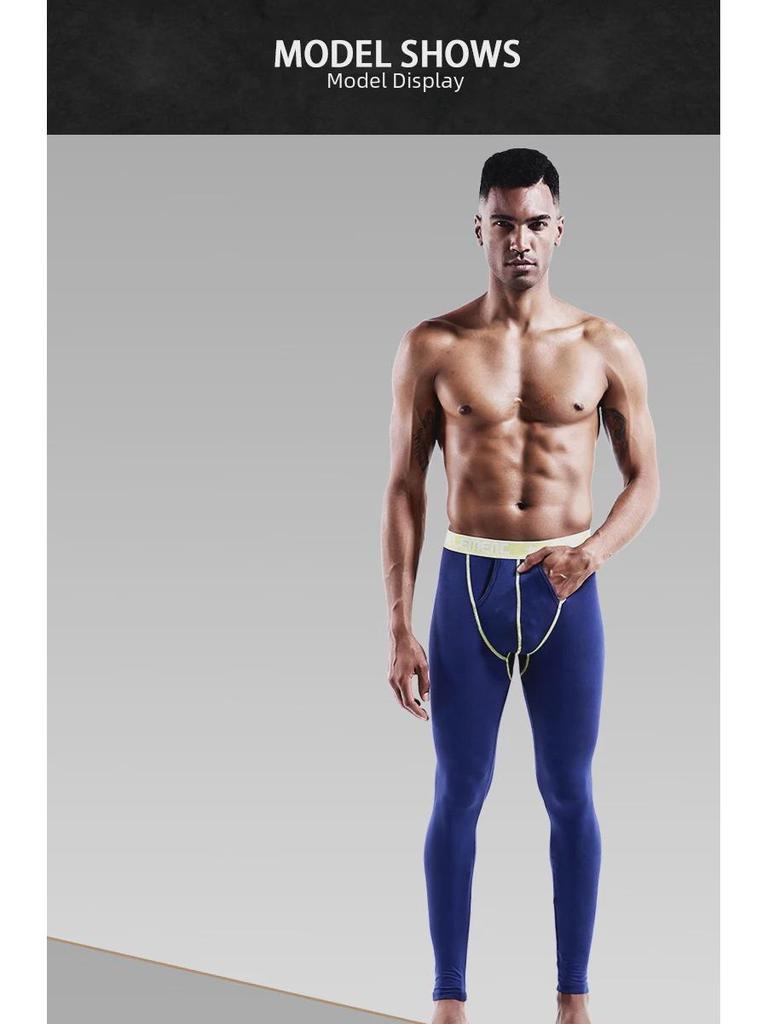 Men's Slim Fit Thermal Leggings for Autumn and Winter