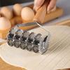6 Wheel Pastry Cutter Stainless Steel Dough Lattice Pizza Bread Pastry Crust Roller Cutter with Wood Handle Baking Tool