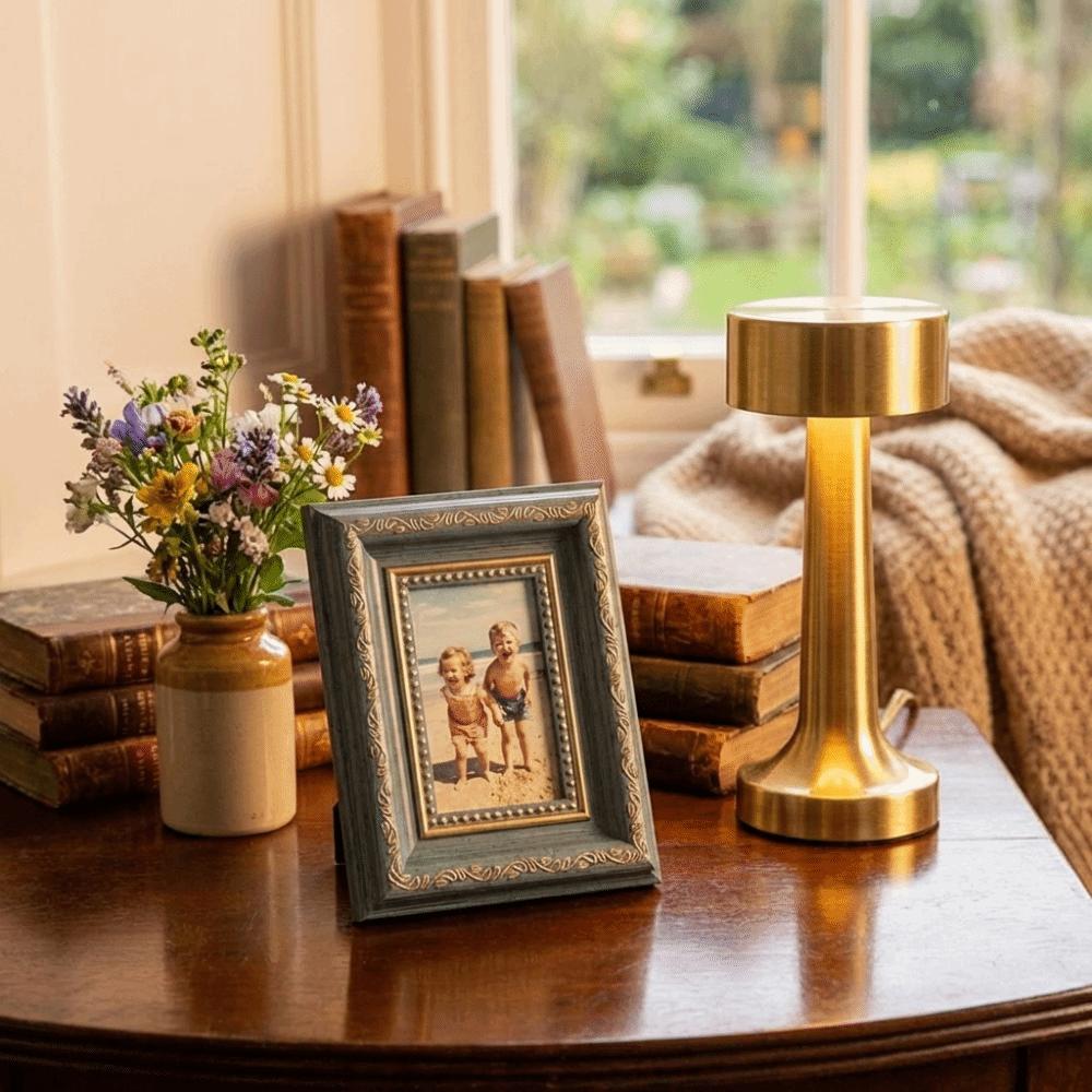 2PCS Mini 3 Inch Photo Frame Rustic Photo Storage Frame Nostalgic Style Display Holders  Living Room