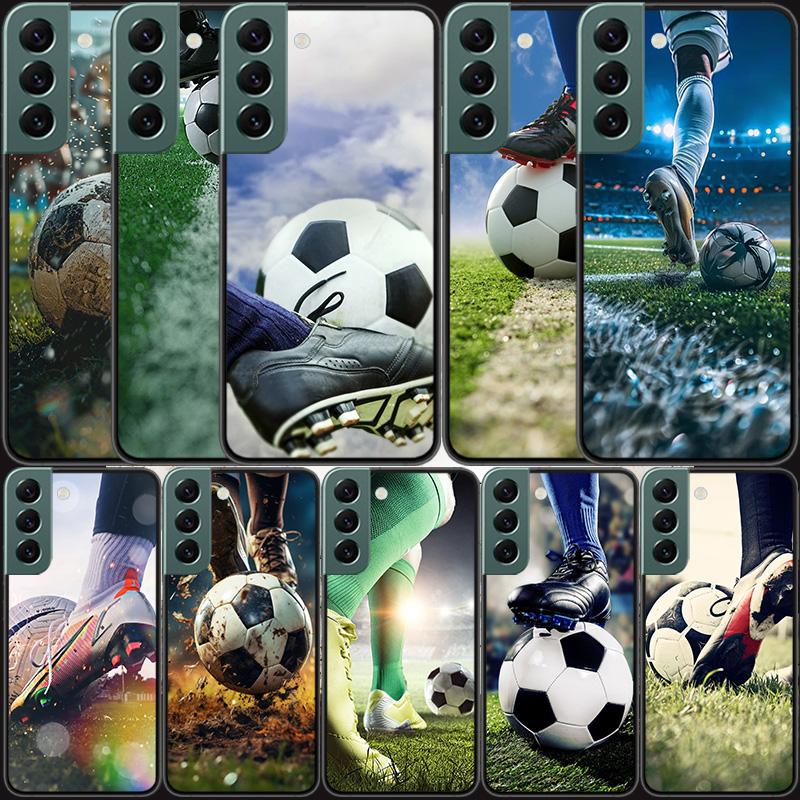 Football Field Phone Case For Samsung Galaxy S22 S25 Ultra S21 S10 Plus S26 Edge S20 S23 S24 FE Cover Silicone Soft TPU Clea