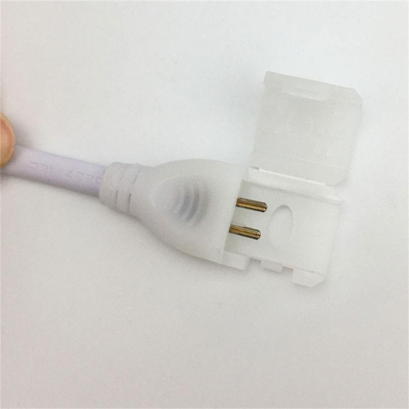 220V LED Strips Light Power Plug 10mm Width Light Strips Connector for Single Color LED Strips Light Wire Connection