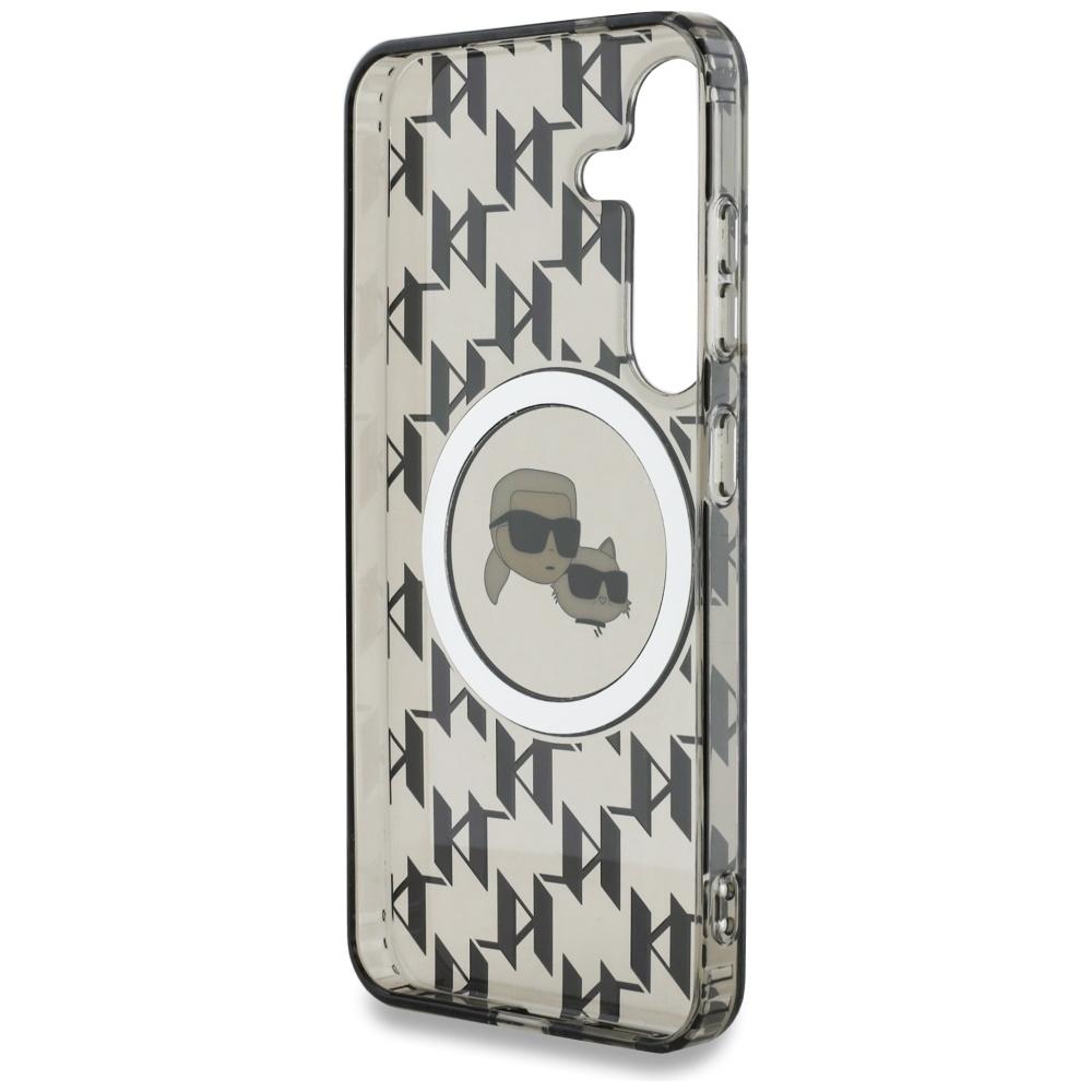 Etui Karl Lagerfeld Button               Karl&Choupette Heads On Kl Pattern Magsafe Do Samsung Galaxy S25 Czarny