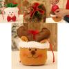 Charming Christmas Kids Gift Candy Bags Featuring Santa Claus Snowman And Elk Design