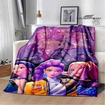 KPop lovci démonů Kreslená tištěná deka Pikniková deka Teplé flanelové deky Domácí povlaky na postel Dárky k narozeninám
