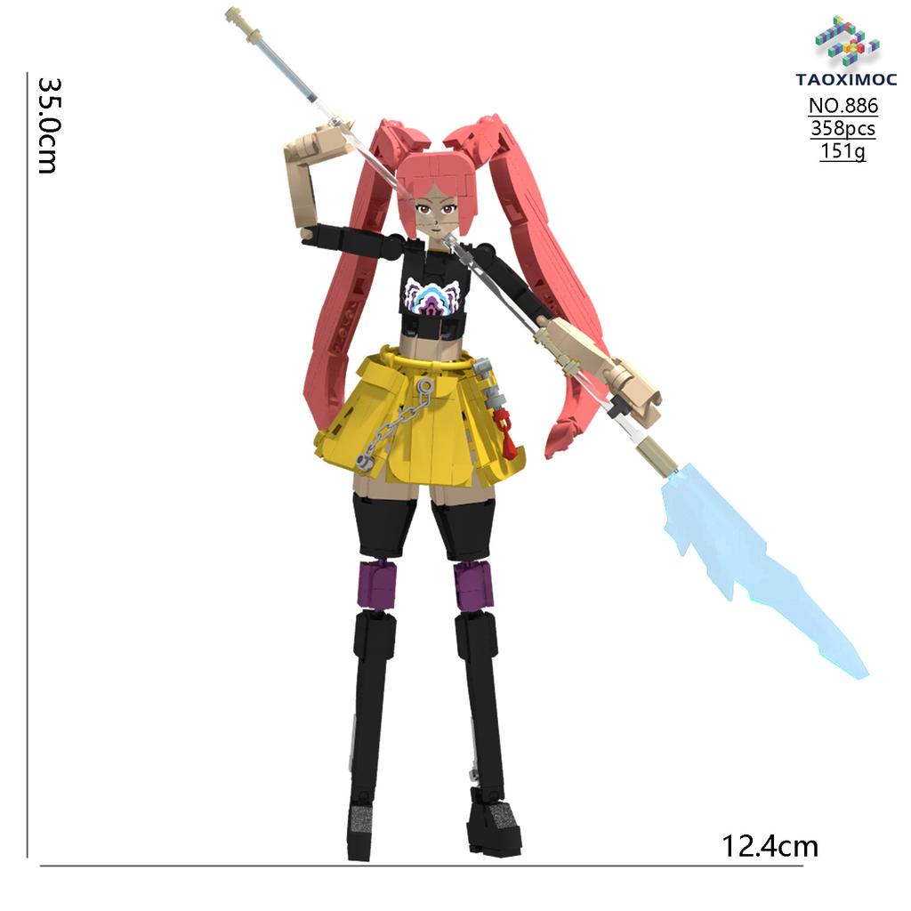 KPop Demon Hunters Building Block Rumi Model Toy Figurine