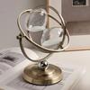 Vintage Large Glass Hourglass Chic Rotating Metal Sand Timer Elegant Antique Globe Sandglass Home Decoration Office Ornaments