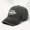 Uniform TOP GRANDPA Letter Printed Washed Retro Baseball Cap Sun Visor Outdoor Hat for Men and Women