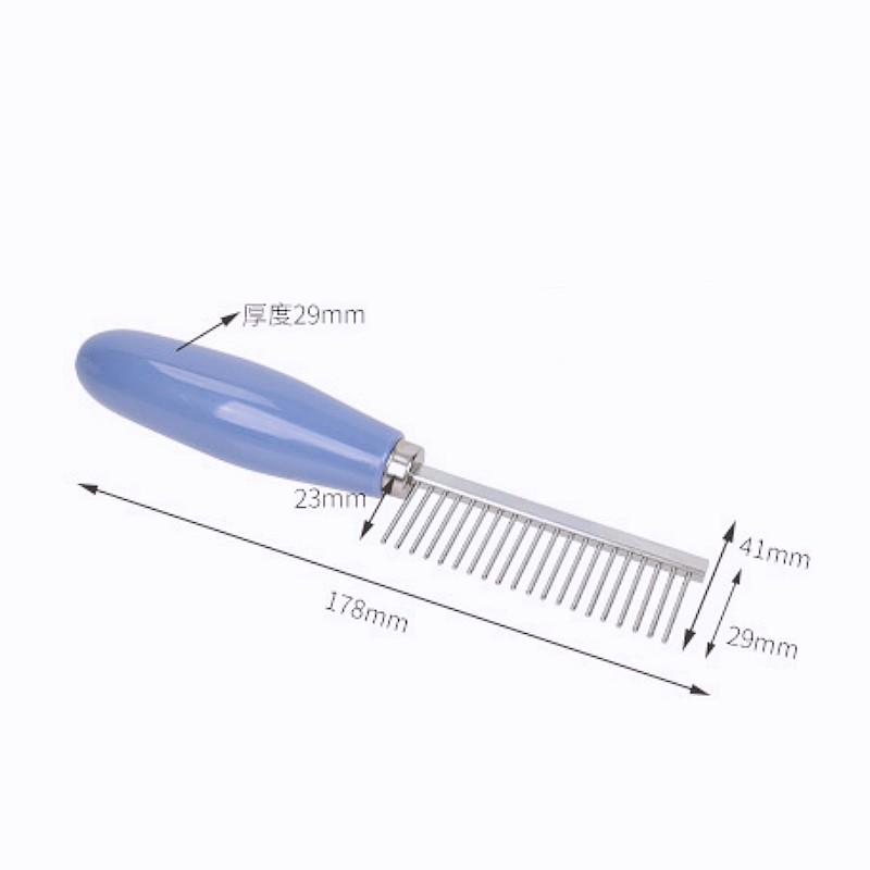 Dog Comb Double-sided Dogs Brush Stainless Steel Rake Combs for Dog Grooming Comfortable Handle Cat Hair Comb Brush Pet Supplies