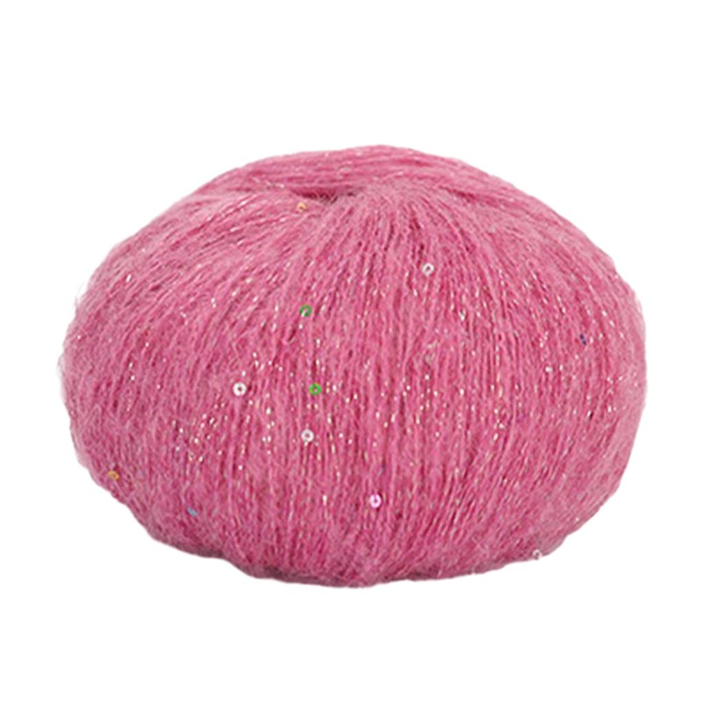 Sequined Crochet Yarn Knitting Mohair Yarn for DIY Hats Sweater Scarf Handcrafts Colorful Yarn for Crocheting Knitting