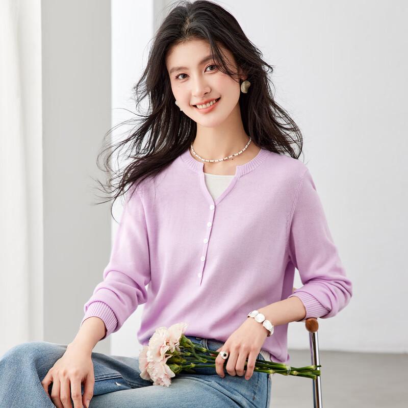 JinJu 26 Silk Blend Colorblock Faux Two-Piece Knit Top M