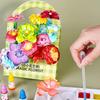 1 Set DIY Watercolor Flower Art Kit Handcrafted Coloring Paper Flower Kit Educational Kids Florist DIY Colorful Flower Bouquet Projects Crafts Set