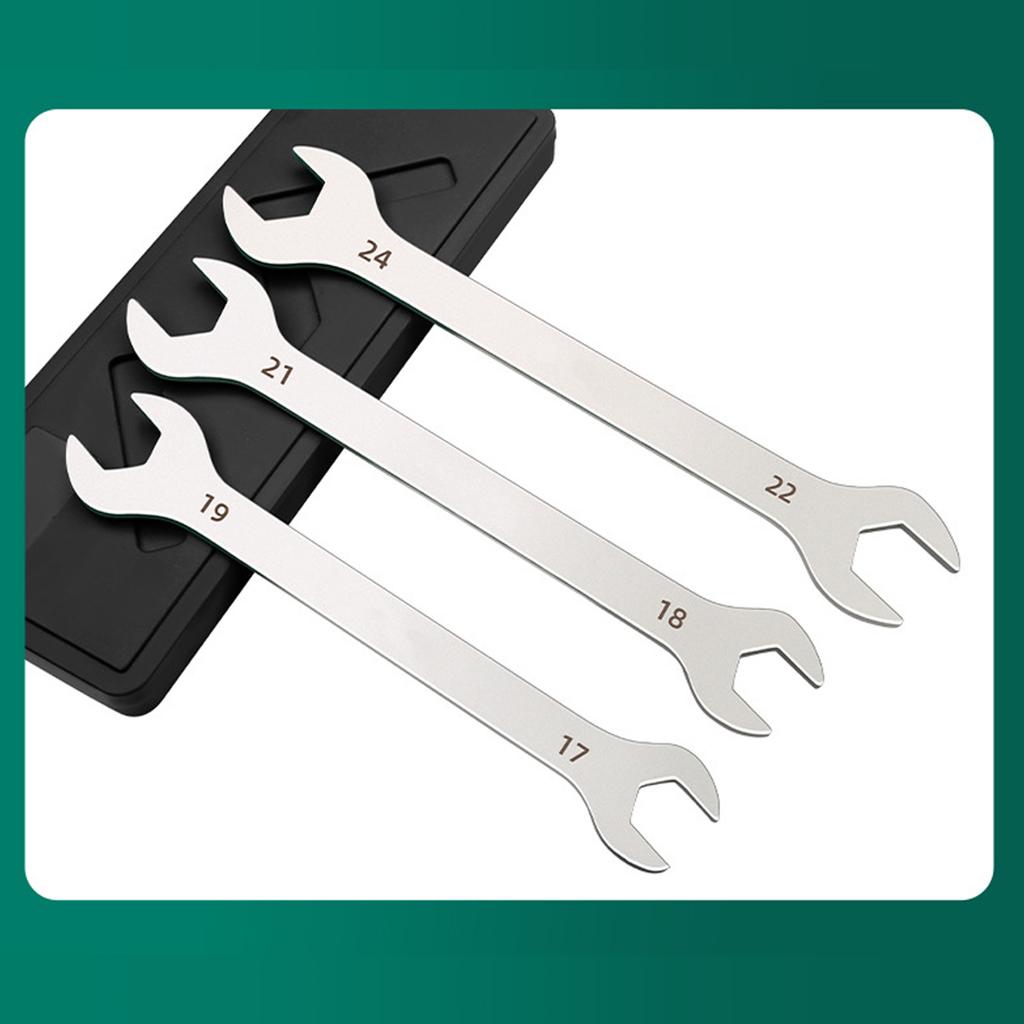 Dual Headed Slim Wrench Open End Spanner High Strength Carbon Steel Repair Tool for Tight Space and Versatile Nut Size
