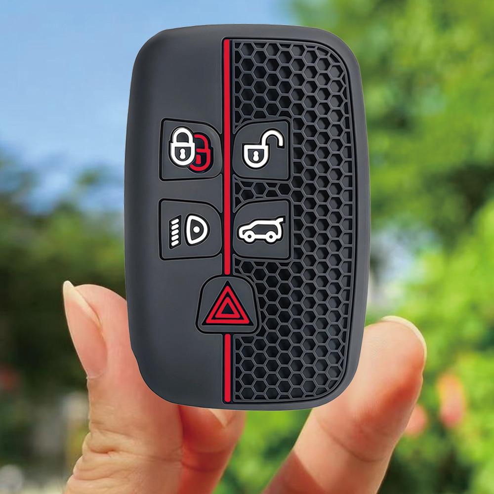 For Land Rover Discovery 4 Freelander 3 Range Rover Sport Evoque Vogue Remote 5 Buttons Keychain Silicone Key Fob Case Cover